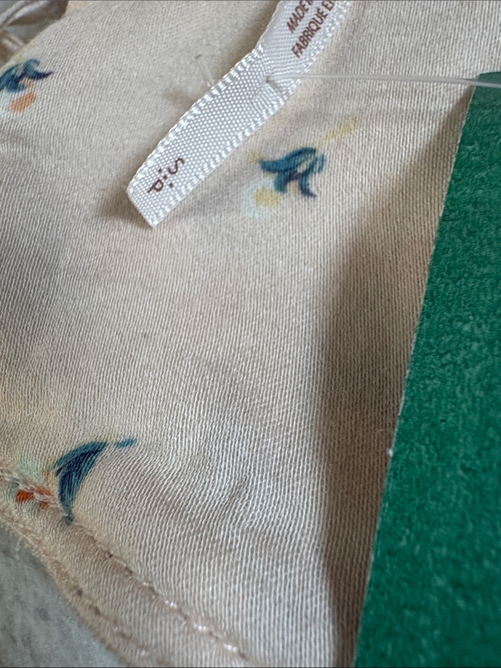 Free People Cream Floral Mini Dress with Orange & Teal Flowers - Picture 3 of 13